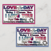 Cartes de visite Love-a-Day (Devant / Derrière)