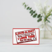 Cartes de visite Love-a-Day (Debout devant)