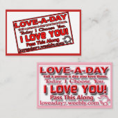 Cartes de visite Love-a-Day (Devant / Derrière)