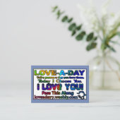 Cartes de visite Love-a-Day (Debout devant)