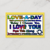 Cartes de visite Love-a-Day (Dos)