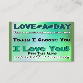 Cartes de visite Love-a-Day