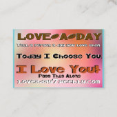Cartes de visite Love-a-Day (Dos)