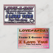 Cartes de visite Love-a-Day (Devant / Derrière)