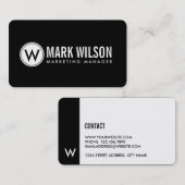 Cartes de visite lumineux de monogramme (Devant / Derrière)