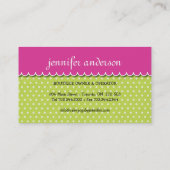 Cartes de visite lunatiques de biscuits (Dos)