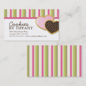 Cartes de visite lunatiques de biscuits de coeur (Devant / Derrière)