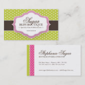 Cartes de visite lunatiques de boulangerie (Devant / Derrière)