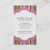 Cartes de visite lunatiques de boulangerie (Dos)