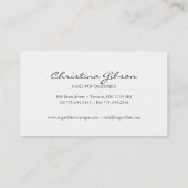 Cartes de visite lunatiques de boulangerie (Dos)