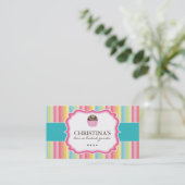 Cartes de visite lunatiques de boule de gâteau (Debout devant)