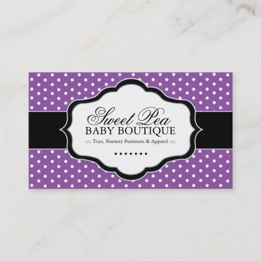 Cartes de visite lunatiques de boutique de bébé (Devant)