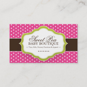 Cartes de visite lunatiques de boutique de bébé
