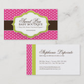 Cartes de visite lunatiques de boutique de bébé (Devant / Derrière)