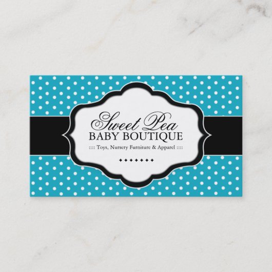 Cartes de visite lunatiques de boutique de bébé (Devant)