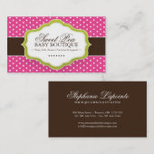 Cartes de visite lunatiques de boutique de bébé (Devant / Derrière)