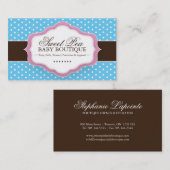 Cartes de visite lunatiques de boutique de bébé (Devant / Derrière)