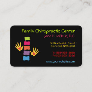 Cartes de visite lunatiques de chiropractie