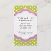 Cartes de visite lunatiques de petit gâteau (Dos)