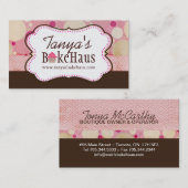 Cartes de visite lunatiques de petit gâteau (Devant / Derrière)