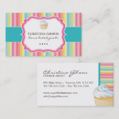 Cartes de visite lunatiques de petit gâteau (Devant / Derrière)