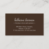 Cartes de visite lunatiques de petit gâteau de la (Dos)