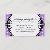 Cartes de visite lunatiques de silhouette de petit (Dos)