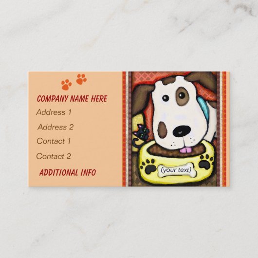 Cartes de visite lunatiques faits sur commande de (Devant)