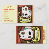 Cartes de visite lunatiques faits sur commande de (Devant / Derrière)