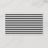 Cartes de visite luxe à rayure noire (Dos)