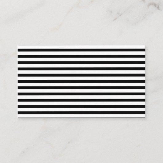 Cartes de visite luxe à rayure noire (Devant)