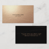 Cartes de visite Luxe Bronze Vagues Abstraites (Devant / Derrière)
