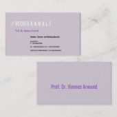 Cartes de visite Luxe Frais (Devant / Derrière)