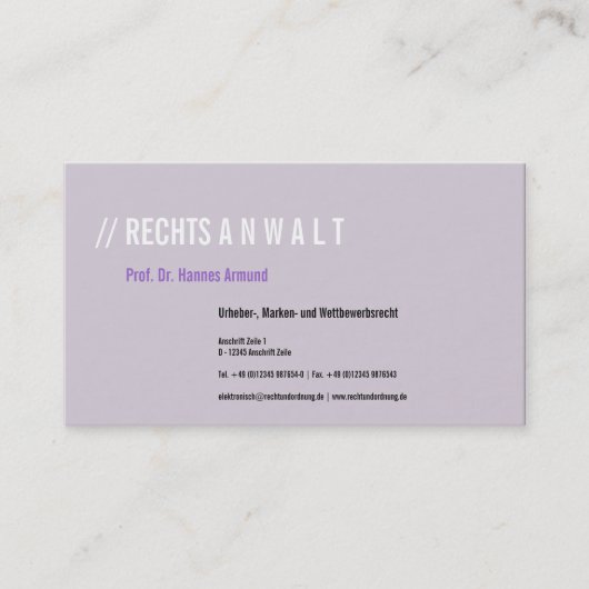 Cartes de visite Luxe Frais (Devant)