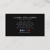 Cartes de visite luxe haut de gamme (Dos)