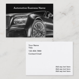 Cartes de visite luxe pour l'automobile de classe