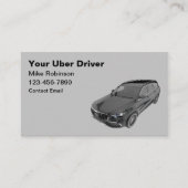 Cartes de visite luxe pour Uber (Devant)