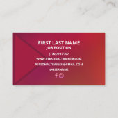 Cartes de visite luxueuses minimalistes (Dos)