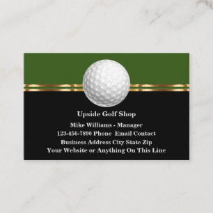 Cartes de visite luxueuses sur le thème de golf él