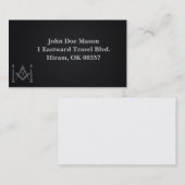Cartes de visite maçonniques - souvenir Mori (Devant / Derrière)