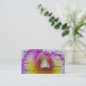 Cartes de visite magenta d'orchidées (Debout devant)