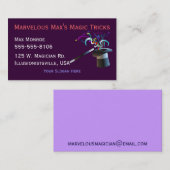 Cartes de visite magiques de casquette supérieur (Devant / Derrière)