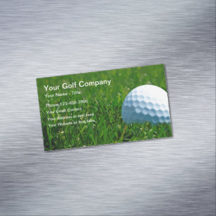 Cartes de visite magnétiques au thème de golf des