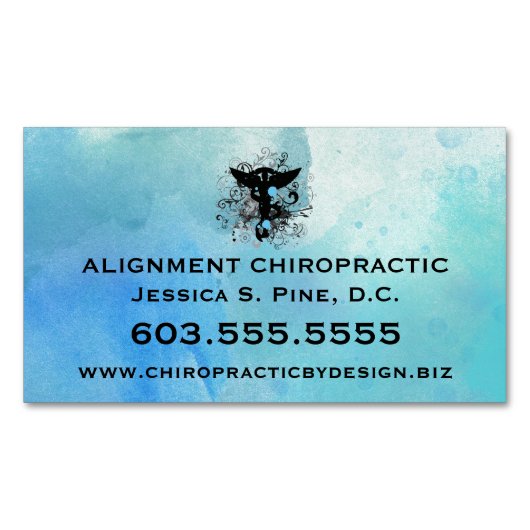 Cartes de visite magnétiques de chiropractie (devant)