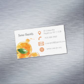 Cartes de visite magnétiques de fruit orange (In Situ)