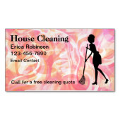 Cartes de visite magnétiques de ménage à la maison (devant)
