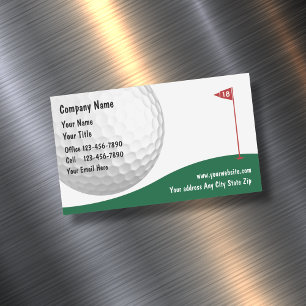Cartes de visite magnétiques sur le thème de Golf
