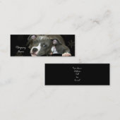 Cartes de visite maigres de chiot bleu de Pitbull (Devant / Derrière)