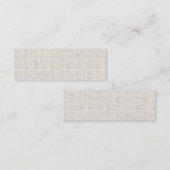 Cartes de visite maigres de fond de toile clair (Devant / Derrière)