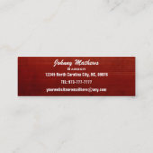 Cartes de visite maigres de salon de coiffure (Dos)